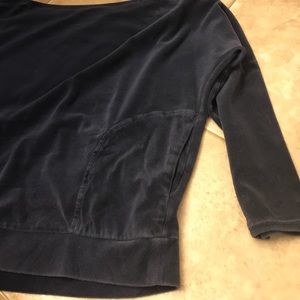 Woman’s velour off shoulder top